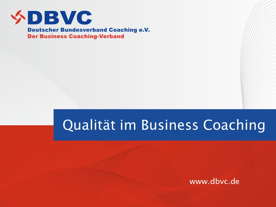 DBVC Cover "Qualität im Business Coaching"