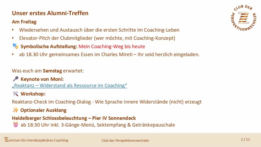 Agenda Netzwerktreffen 2025